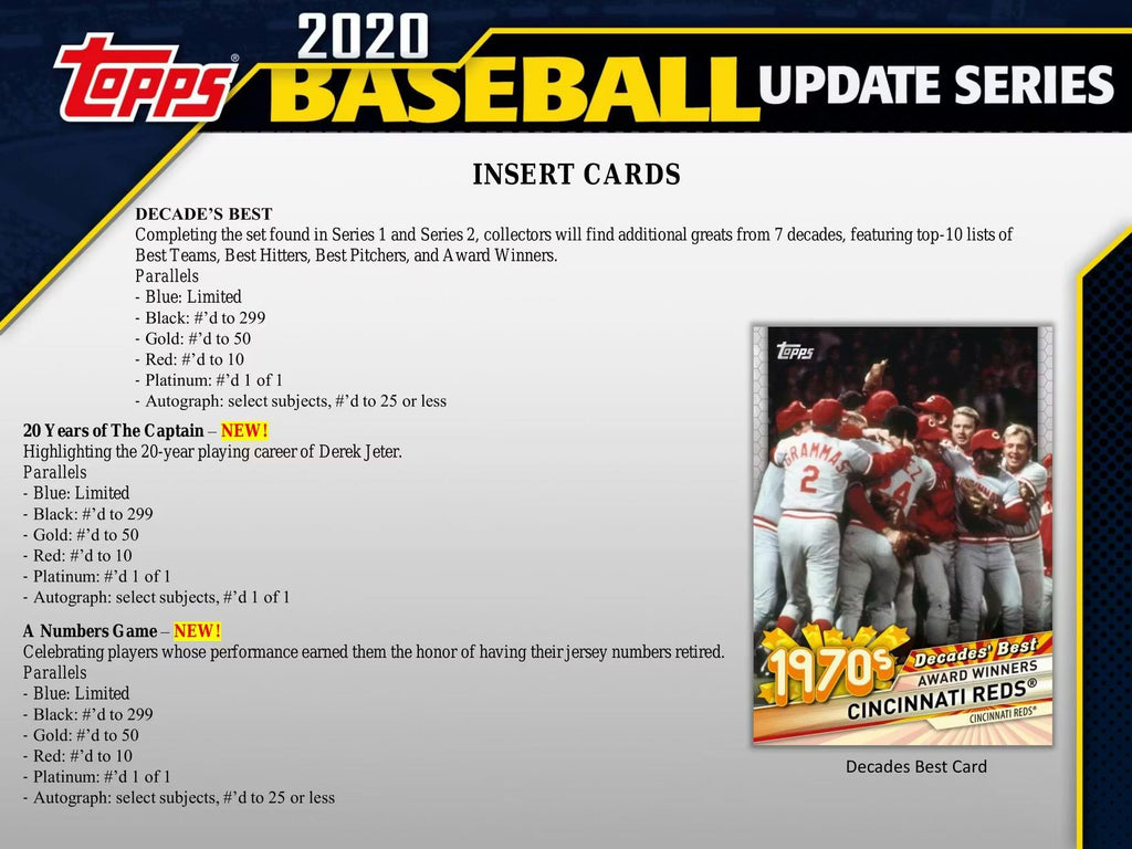 2020 MLB Topps Update Series Baseball Hobby Jumbo Box