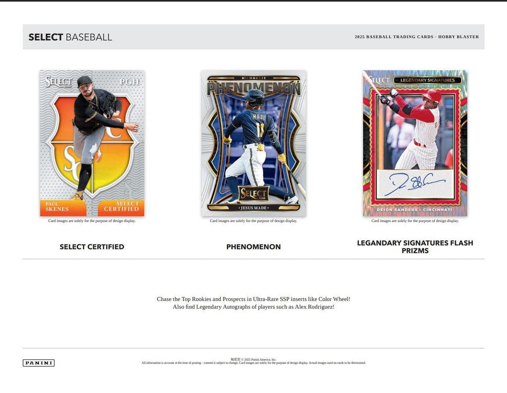 2025 MLB Panini Select Baseball 6-Pack Hobby Blaster Box