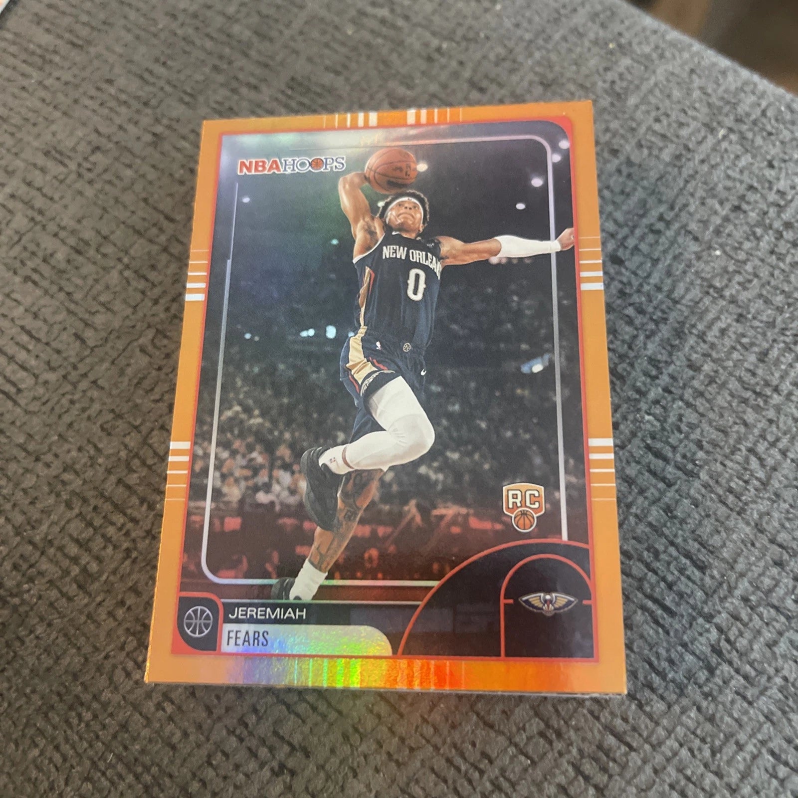 2025-26 Topps NBA Hoops #48 Jeremiah Fears RC Orange Foil New Orleans Pelicans